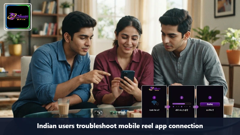 Indian users troubleshoot mobile reel app connection