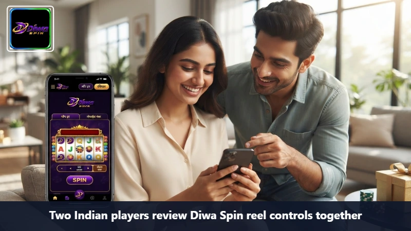 Two Indian players review Diwa Spin reel controls together
